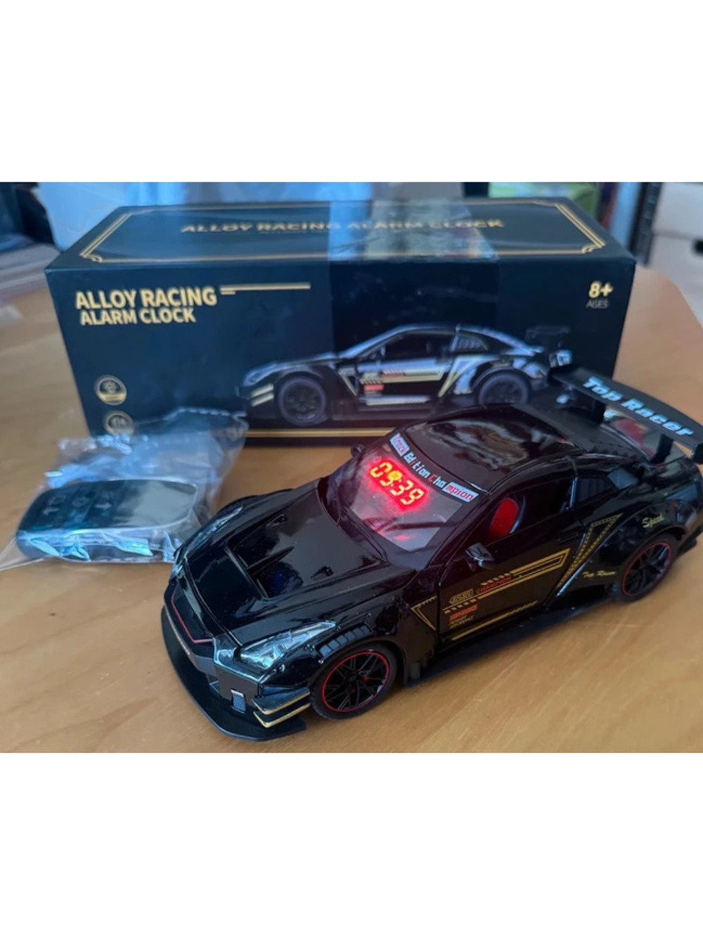 2026 Nissan GT-R Premium Metal Alloy Racing Alarm Clock w/ Remote engine sound